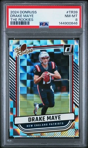 2024 PANINI DONRUSS THE ROOKIES #TR39 DRAKE MAYE ROOKIE RC PSA 8