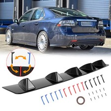For Saab9-3 Sedan Gloss Rear Bumper Diffuser Lip Shark Fin Spoiler Splitter New For Saab9-3 Sedan Gloss Rear Bumper Diffuser Lip Shark Fin Spoiler Splitter New