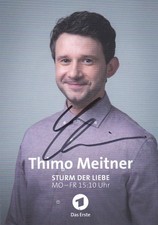 Autogrammkarte Thimo Meitner - TV-Schauspieler - Sturm der Liebe  - ARD
