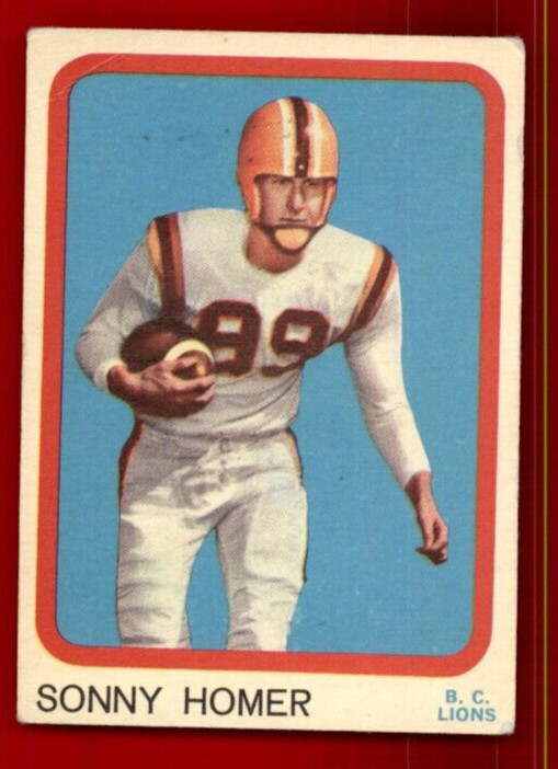 1963 Topps CFL #7 Sonny Homer BACK ISSUE