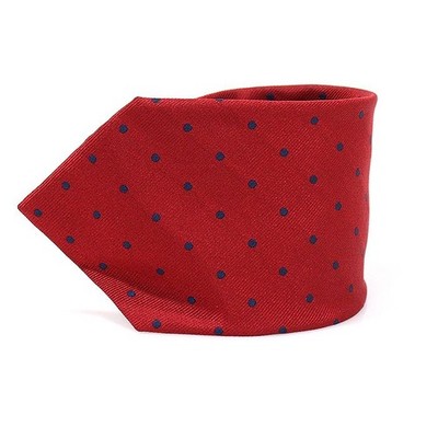 Krawatte Dunhill 100 Seide rot Punkte Muster 40489DH 93326501
