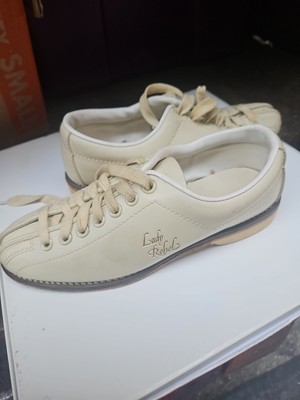 Bowling Shoes Lady Rebel Brunswick Vintage Beige  Size 1E  Retro Timeless