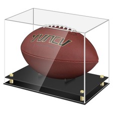 1DOT2 Football Display Case Acrylic Memorabilia Box Double-Layer Base W/Stand