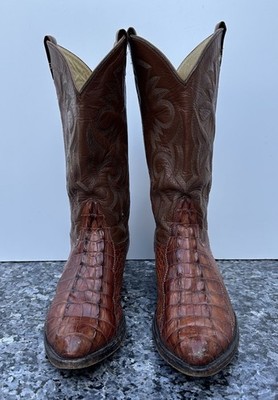 Remington Boots Caiman Exotic Leather Men s 9 EE Cognac Western