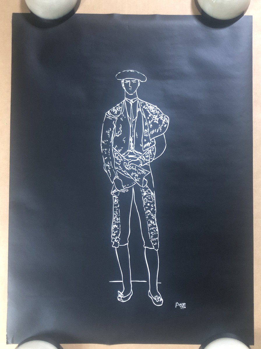 Vintage Poster Pablo Picasso Matador 1970s Pop Art Bull