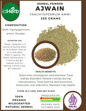  idHerb POWDER AJWAIN Trachyspermum ammi NATURAL HERBAL ORGANIC FRESH