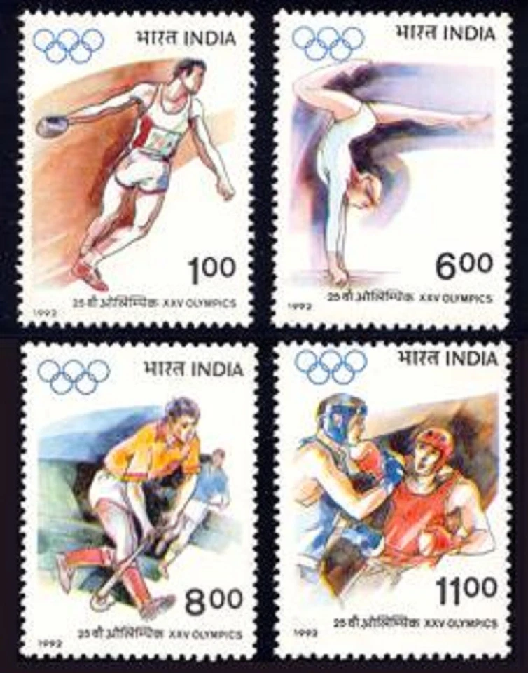 SELLOS INDIA 1992 1154/57 4v. DEPORTES OLIMPIADAS BARCELONA'92 - Imagen 1 de 1