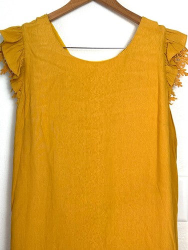 SHILLA The Label Dress Womens Large Play Lace Trim GOLD Cocktail Mini BELT - Picture 3 of 17