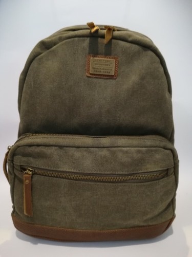Zaino in tela canvas uomo donna con rifiniture in vero cuoio | eBay