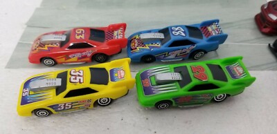 Set of 4 Moose Mountain Toy M.M.T.L. Cars Crash O'MALLEY Super Sonic Speedway