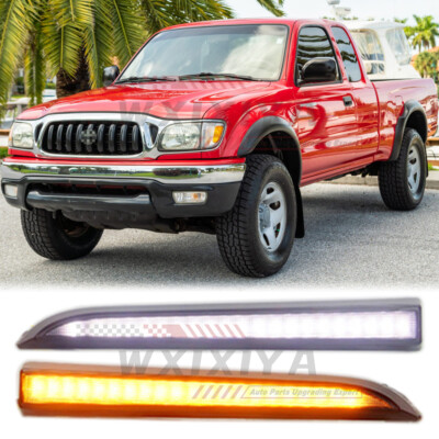 LED Side Marker Headlight Trim Light For Toyota Tacoma 2001-2004 DRL Turn Signal