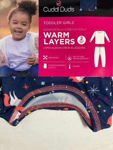 NWT Toddler Girls Cuddl Duds Thermal Warm Layers 2-Piece Set fabrics & prints - 第 26/43 張圖片
