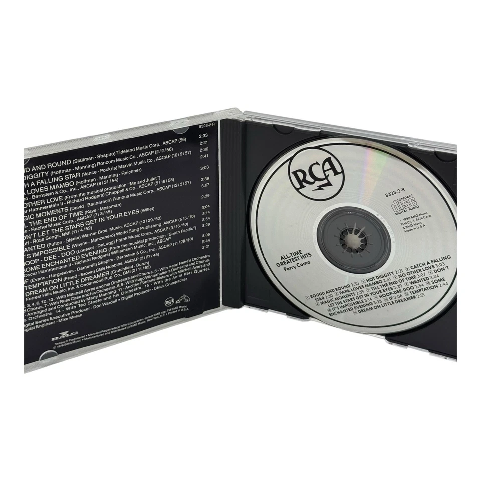 Perry Como: All-Time Greatest Hits (CD, 1988 BMG RCA) Vocal Pop Foto 3 de 4