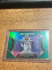 2020 Panini Prizm Football Unstoppable Green Prizm # 6 Aaron Donald