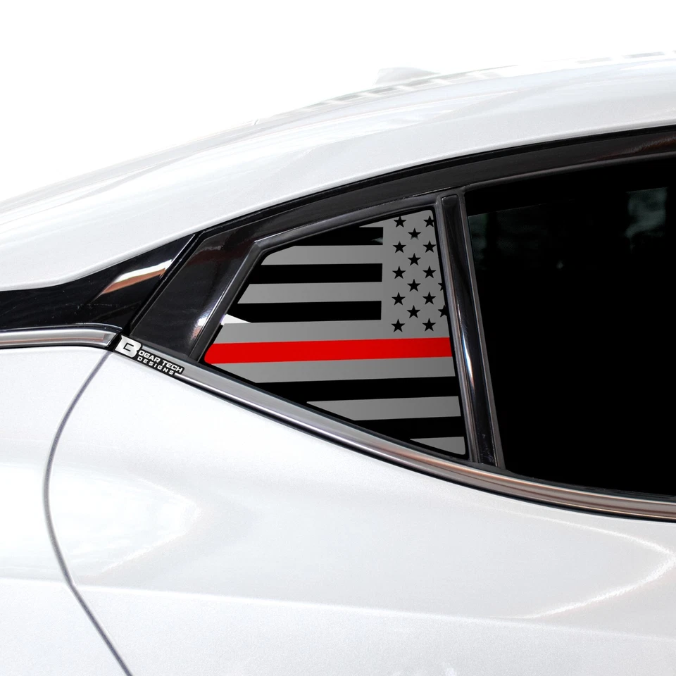 Se adapta a Nissan Máxima 2015-2023 Cuarto Ventana Bandera Americana Vinilo Calcomanía Adhesiva Foto 4 de 4