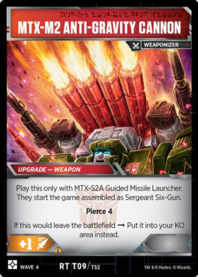 Transformers TCG: MTX-M2 Anti-Gravity Cannon (Sergeant Six-Gun Upgrade) [Moderat