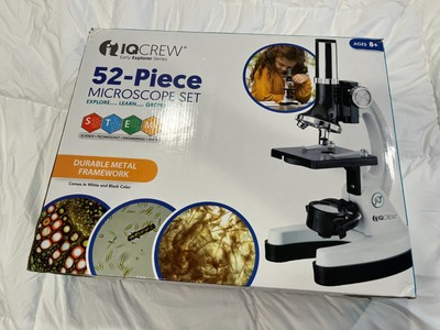 AmScope Kids Starter Compound Microscope & Portable Science Kit 52pc 120X-1200X