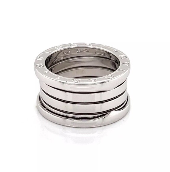 BVLGARI B.zero1 ホワイトゴールド XSサイズ Bvlgari B zero 1 Four Band 18k White Gold Ring Size 5.75 | eBay
