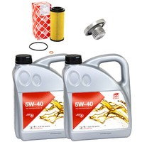 MotoröL Set Febi SAE 5W-40 8 Liter + ÖLfilter + Schraube FüR BMW X3 E83 204 PS