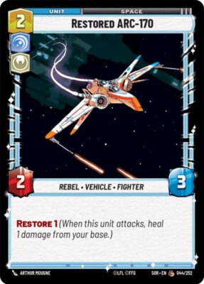 x3 Restored ARC-170 - Foil C Star Wars Spark of Rebellion M/NM