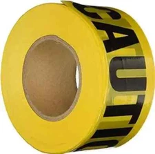 PT-100 Caution Strong BarricadeTape, (Yellow)