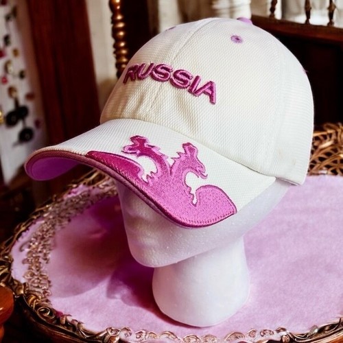 Forward Russia White Pink Women's Cap Hat Travel Souvenir