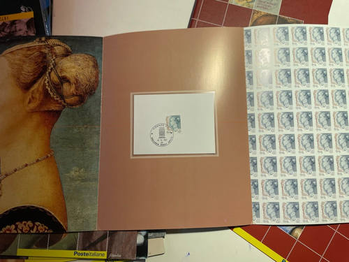 2002 Italy Philatelic 10 Folder Great Masters Uffizi + Box - Picture 15 of 15