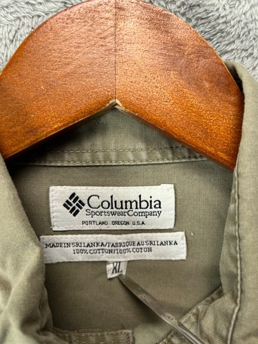 VTG Columbia Shooting Shirts Mens XL Tan Quilt Camo Button Up Long Sleeve AM7090 - Picture 6 of 11