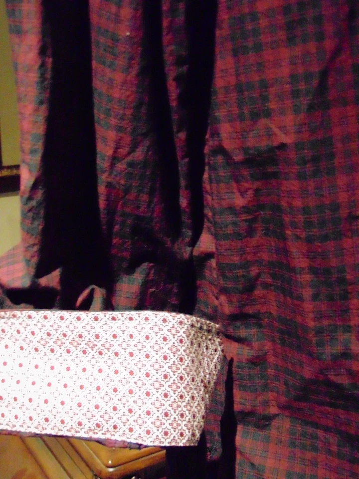 Camisa grande English Laundry para hombre roja/negra a cuadros manga larga puño abatible Foto 2 de 4