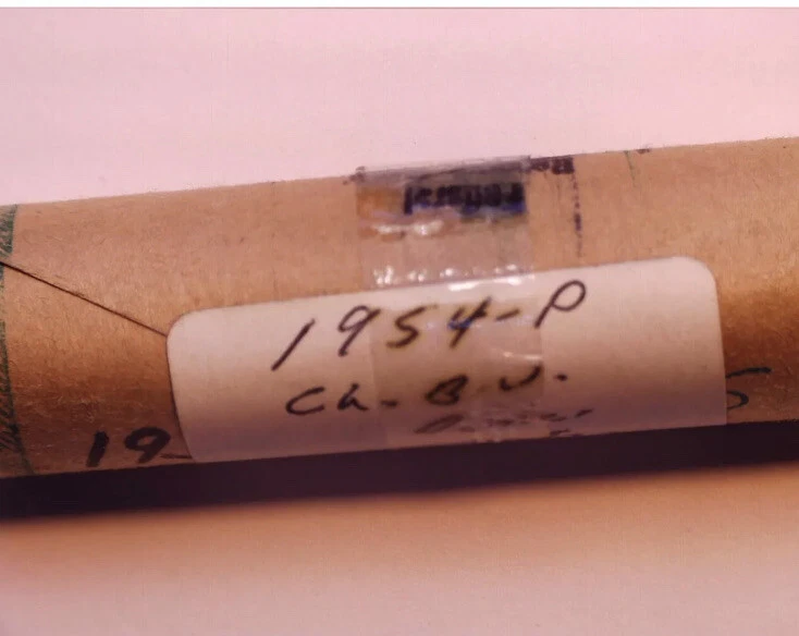 BU 1954 ROOSEVELT DIME ORIGINAL ROLL CLEVELAND FED RESERVE BANK 🔥 High Grade - Image 3 of 3