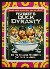 Rubber Duck Dynasty 2014 Terrible TV Wacky Packages Topps Sticker Card #5 (NM)