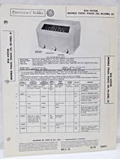 Howard W Sams Photofact Folder Radio Parts Manual RCA Victor Models 9X651 9X651