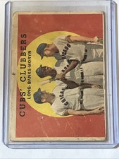 1959 Topps - Cubs' Clubbers Ernie Banks, Dale Long, Walt Moryn