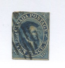 Canada 1855 10d Cartier used