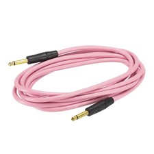 Guitar Cable 9.84 Feet 1/4 to 1/4" Straight to Straight Angle Pink