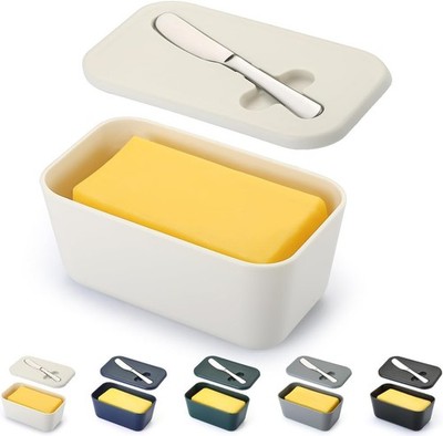 Butter Dish With Lid For Counter And Refrirator Door Shelf,