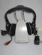 Sennheiser RS 120 HDR RF Wireless Headphones w/Dock Tested Working TV System