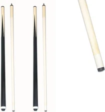 58 Inch 19oz 2-Piece Hardwood Billiard House Cue Sticks Pool Cue 58" Set of 2