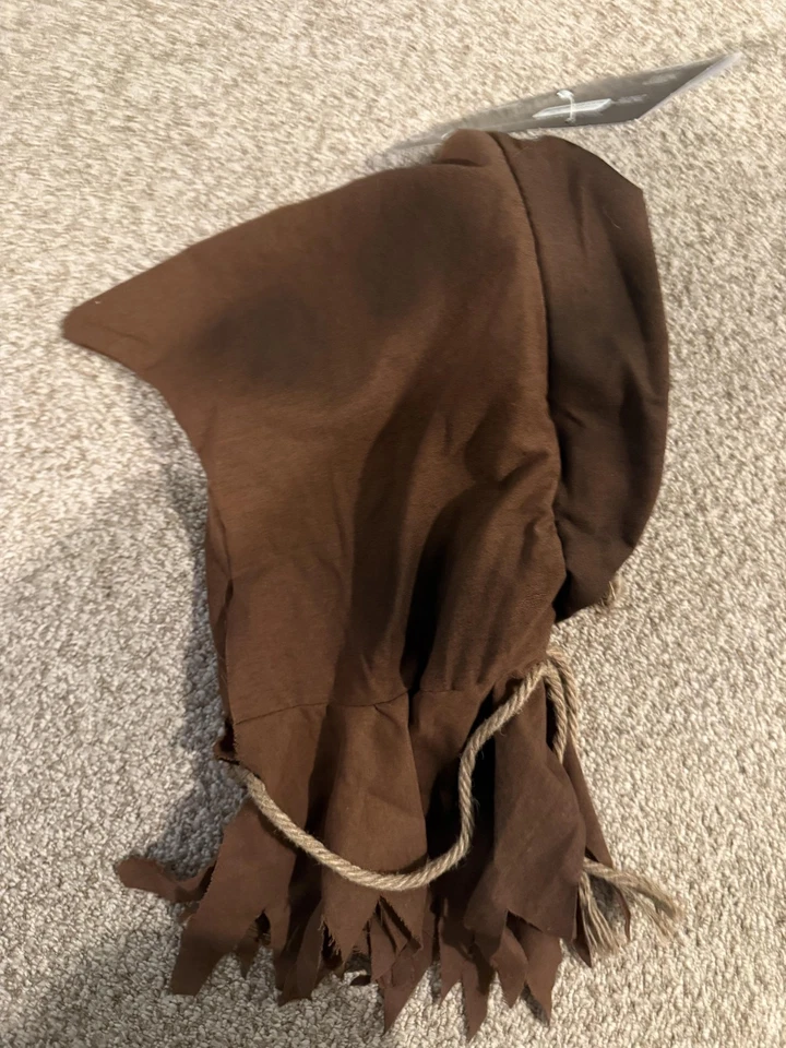 Ghost Face Scarecrow Mask Adult Brown Burlap Hood Spirit Halloween Scream Horror - Image 4 of 4