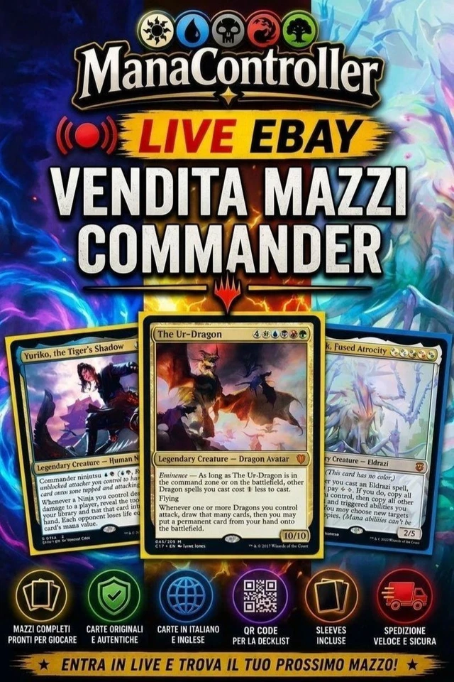 MTG: Commander Decks e Singole - Live: Deck TECH, ASTE & SHOP 🧙‍♂️🃏🛒