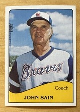 1979 TCMA Minor League Johnny Sain John Sain #236 Richmond Braves NM Rare