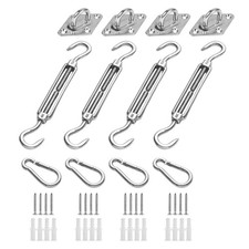 40 Pieces Sun Shade Sail Hardware Kit Weatherproof for Patio, Garden