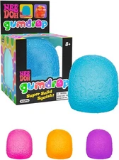 NeeDoh Gumdrop - Textured Sensory Toy with Super Solid Squish - 2.5" Tall - Colo