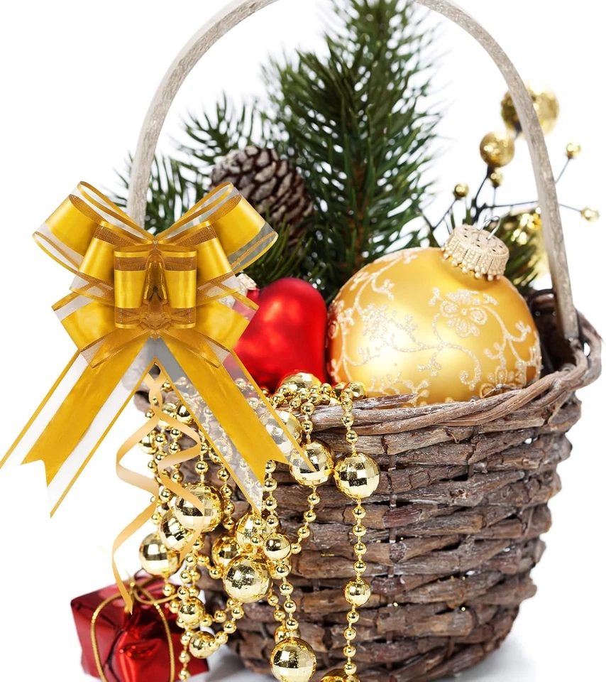 20 PCS Pull Bows Wrapping Bow for Presents Baskets Boxes Flower Large Graduation - Image 4 of 4