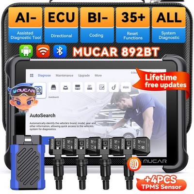 MUCAR 892BT OBD2 AUTO Diagnosegerät Bi-directional 35+ Resets Reifendrucksensor