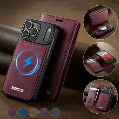 CASEME Hülle Für iPhone 17 16 15 14 13 11 Pro/Max Magnet Leder Handy Tasche Schutz Case