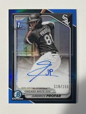 JURDRICK PROFAR 2024 BOWMAN CHROME 1ST BLUE REFRACTOR AUTO /150 Q5167