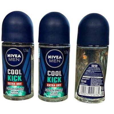 Nivea Men Cool Kick Original Roll-on Deodorant Extra Dry 48H  {3 Pk } 50 Ml