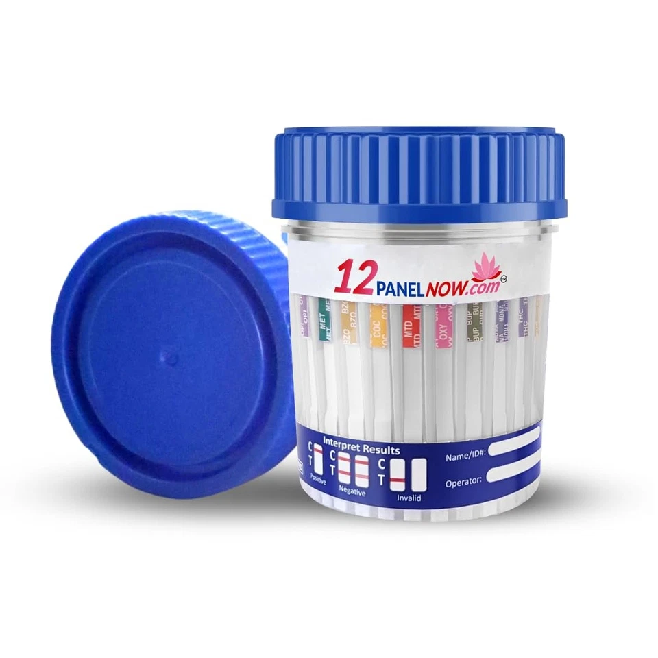 Prueba de drogas en orina de 6 paneles, con tira de temperatura, pruebas para AMP, BUP, BZO, COC, Foto 3 de 4
