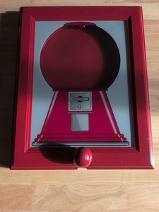 Vintage Red Gumball Machine Wall Dispenser